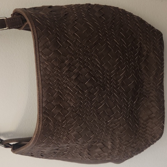 Day & Mood Greta Woven Genuine Leather Shoulder Purse Convertible Backpack Bag - Picture 2 of 15